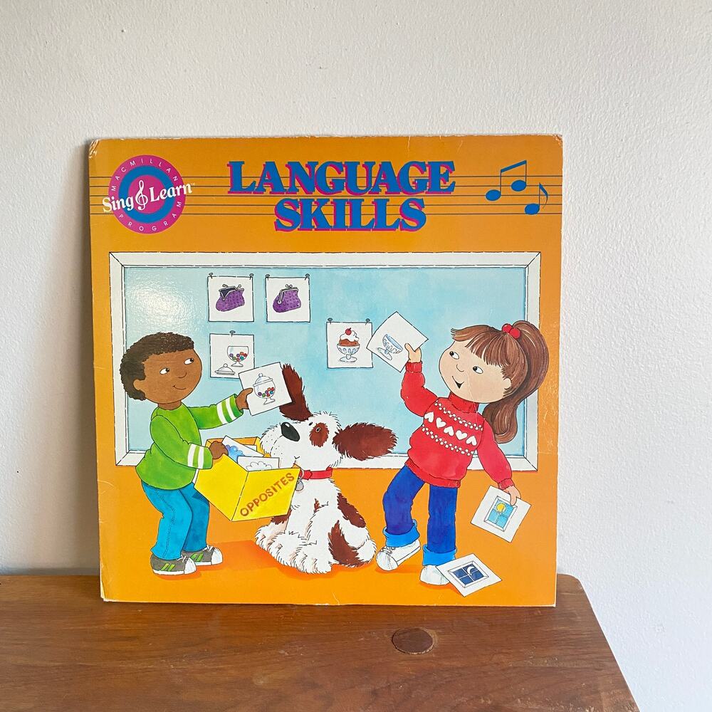 Vintage 1988 Language Skills Sing & Learn Vinyl Record